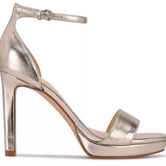 New Nine West Emmeri women’s Dress sandals color Gold size  9 - Picture 2 of 14